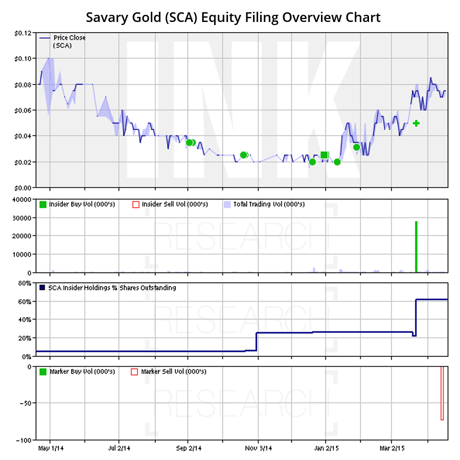 Savary Gold Equity Filing Overview Chart
